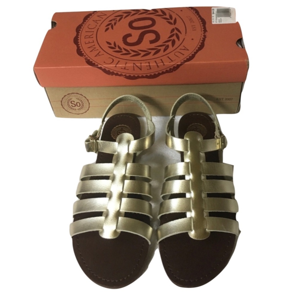 🆕 So Somarina Metallic Gladiator Sandals